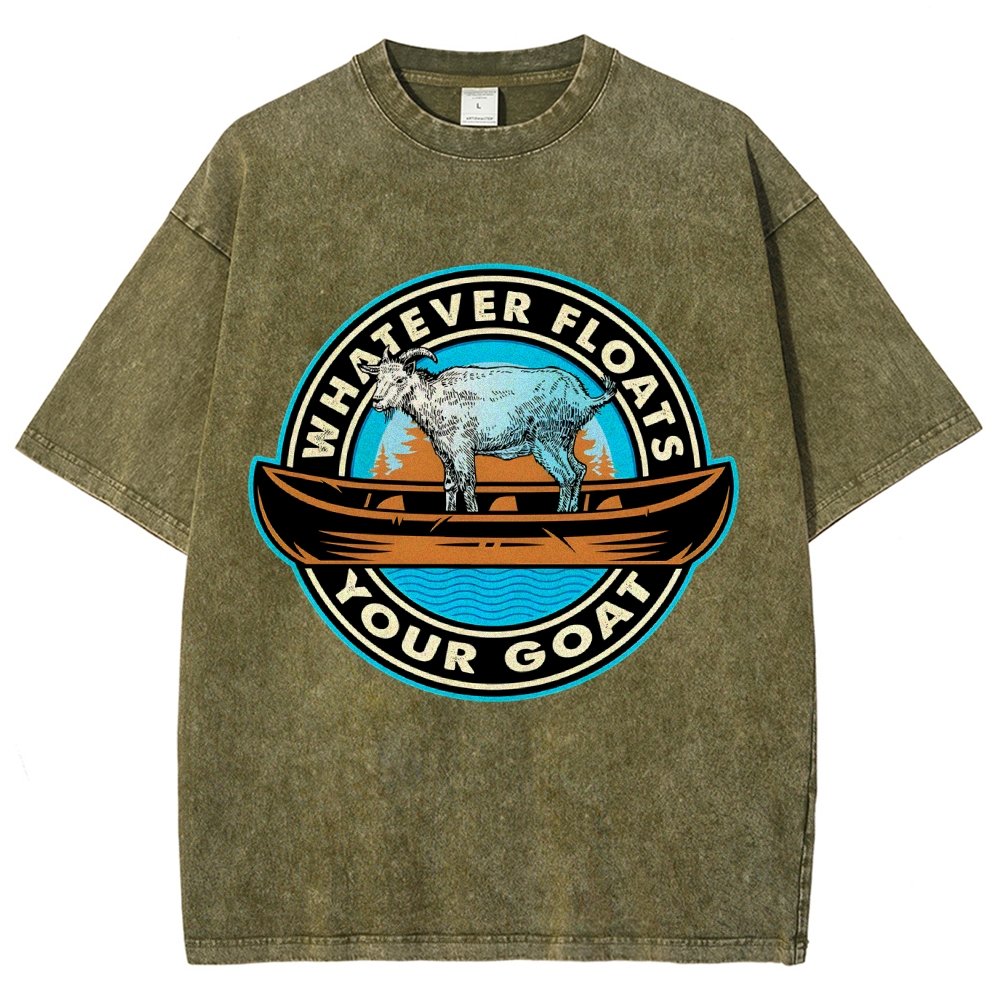Whatever Floats Your Goat Vintage Distressed T-shirt