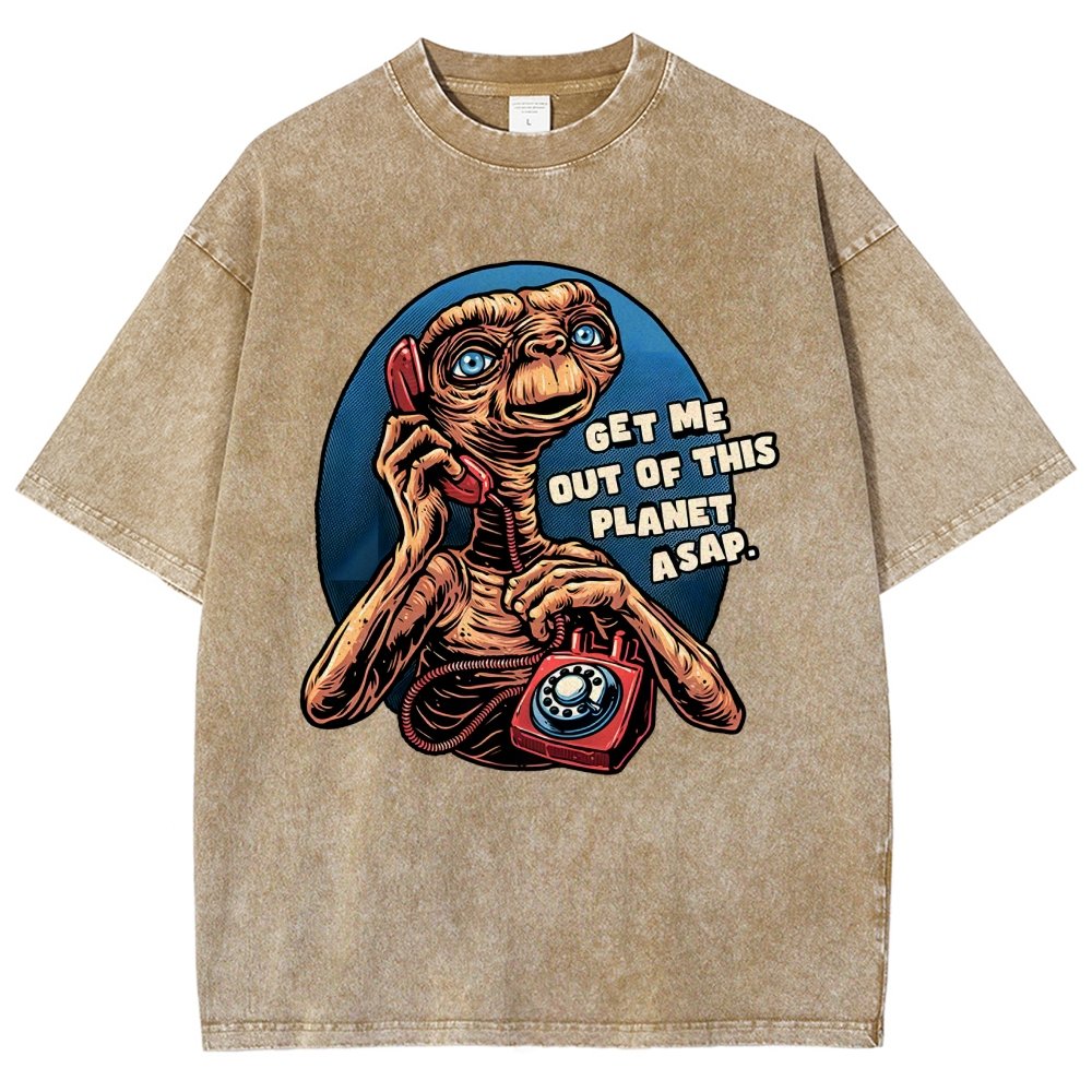 Phone Call to space Vintage Distressed T-shirt