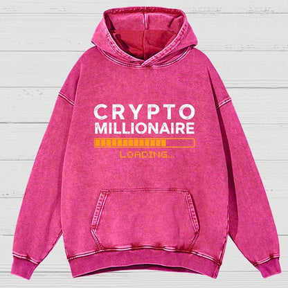 Crypto Millionaire Loading Vintage Distressed Hoodie