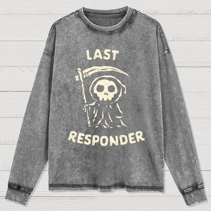 The Last Responder Washed Long Sleeve Tee 2509001396