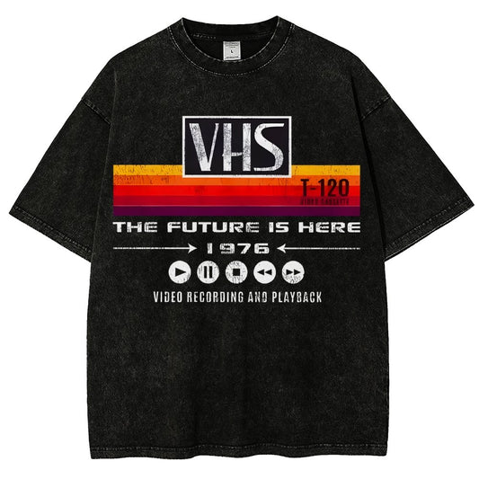 VHS- The Future Is Here Vintage Distressed T-shirt