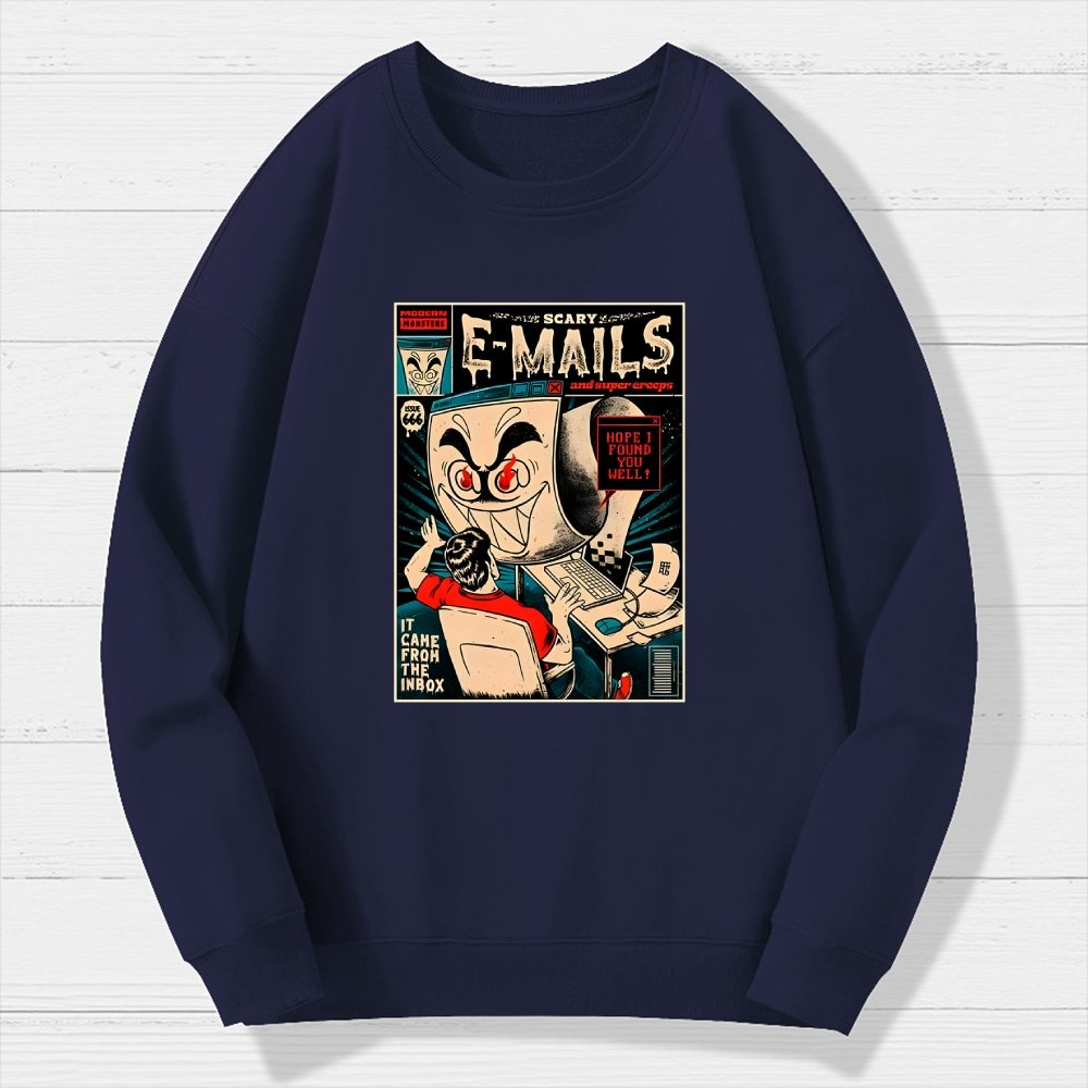 Scary E-mails Geek Cotton Sweatshirt