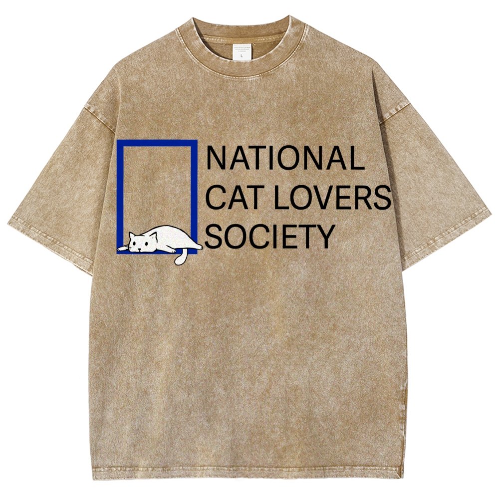 National Cat Lovers Society Vintage Distressed T-shirt
