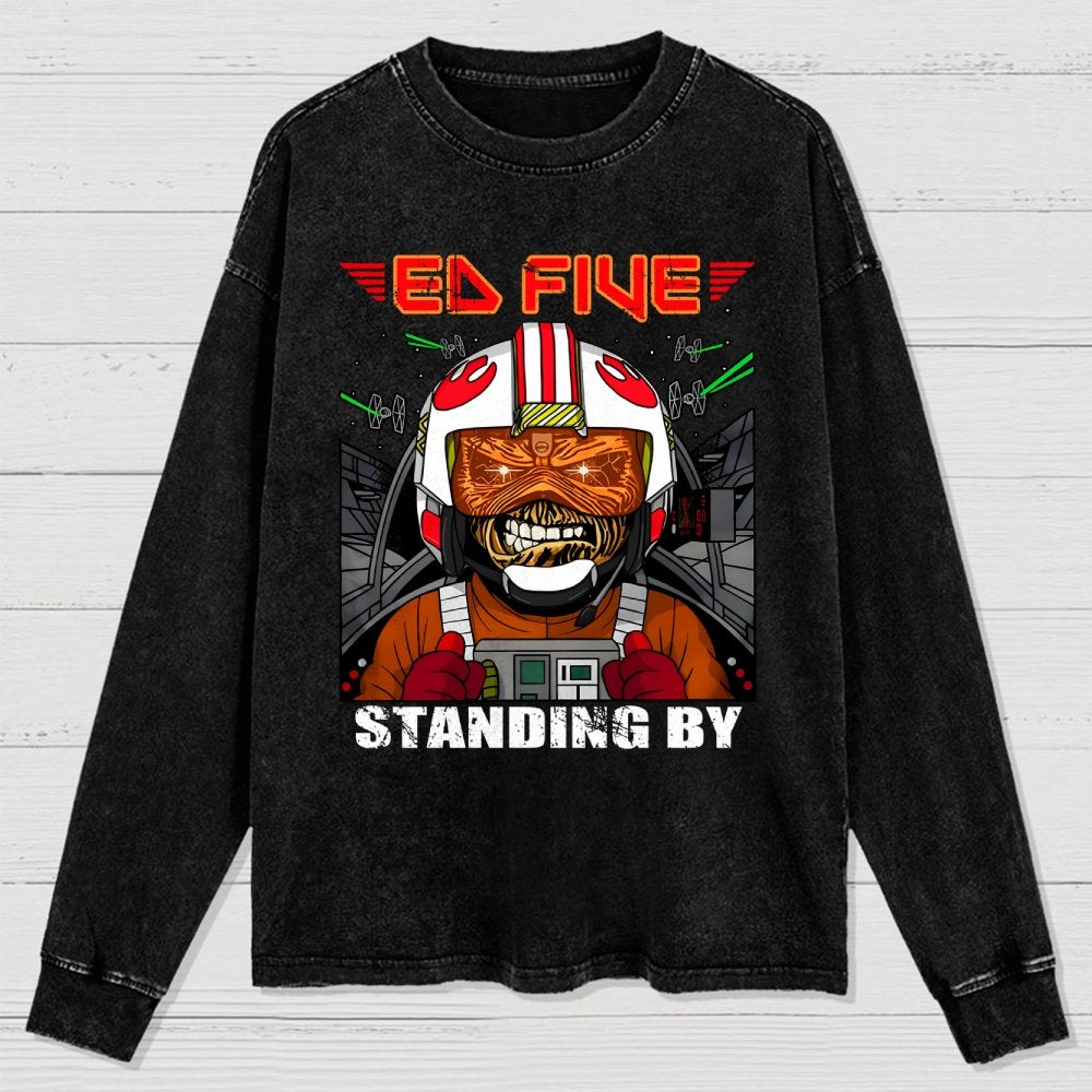 Ed Five Standing By Washed Long Sleeve Tee