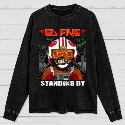 Ed Five Standing By Washed Long Sleeve Tee
