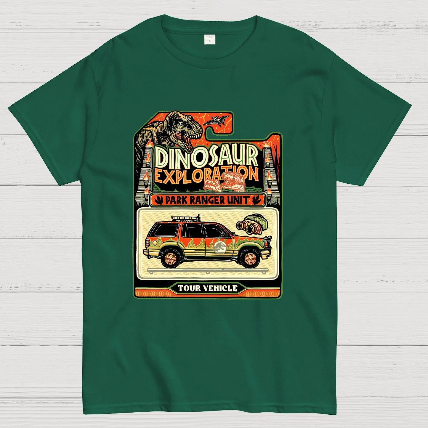 Dinosaur Exploration Vehicle Geeky T-Shirt