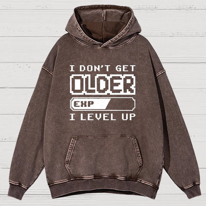 Don't Get Older, I Level UP, Nerdy Vintage Distressed Hoodie