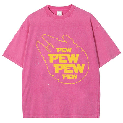 Pew Pew Starship Vintage Distressed T-shirt