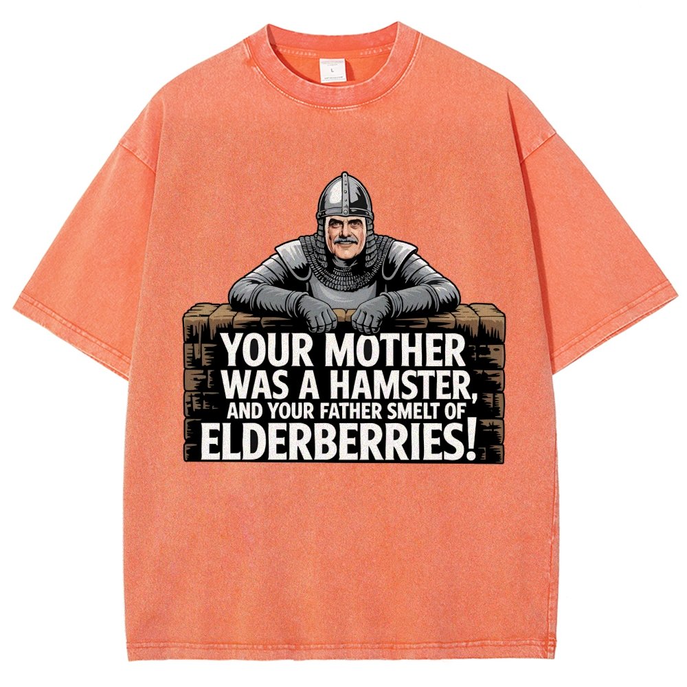 Your Mother Was A Hamster And Your Father Smelt Of Elderberries Vintage Distressed T-shirt