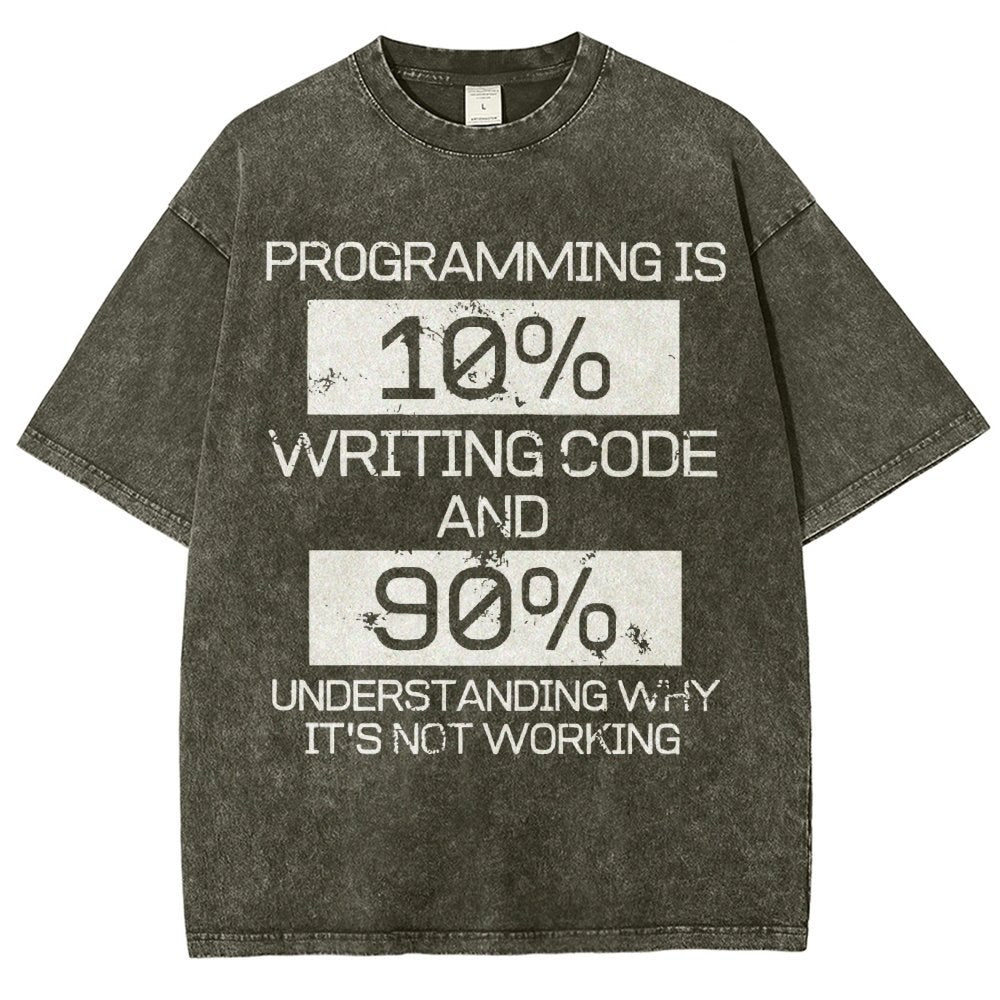 Funny Gift Programmer Computer Vintage Distressed T-shirt
