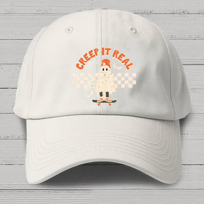 Creep it Real Vintage Ghost Halloween Cotton Hat