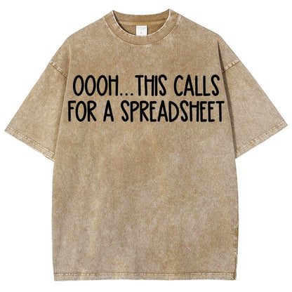 Oooh This Calls For A Spreadsheet Vintage Distressed T-shirt