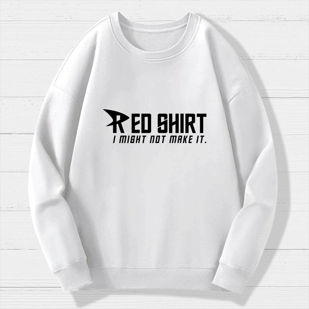 Red Shirt Geek Cotton Sweatshirt
