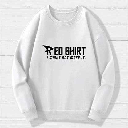 Red Shirt Geek Cotton Sweatshirt