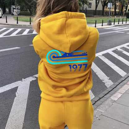 Retro Vintage Desert Planet Printed Back Unisex Cotton Hoodie