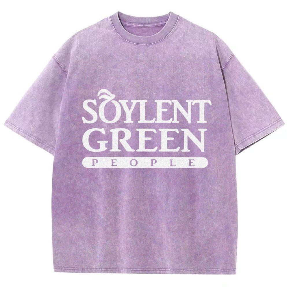 Mystery Green People Vintage Distressed T-shirt
