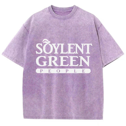 Mystery Green People Vintage Distressed T-shirt