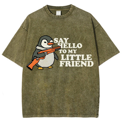 Say Hello To My Little Friend! Vintage Distressed T-shirt