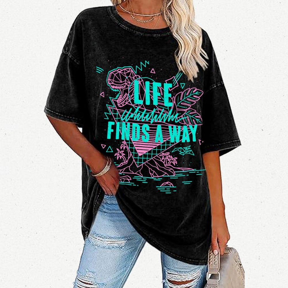 Life Finds A Way Vintage Distressed T-shirt