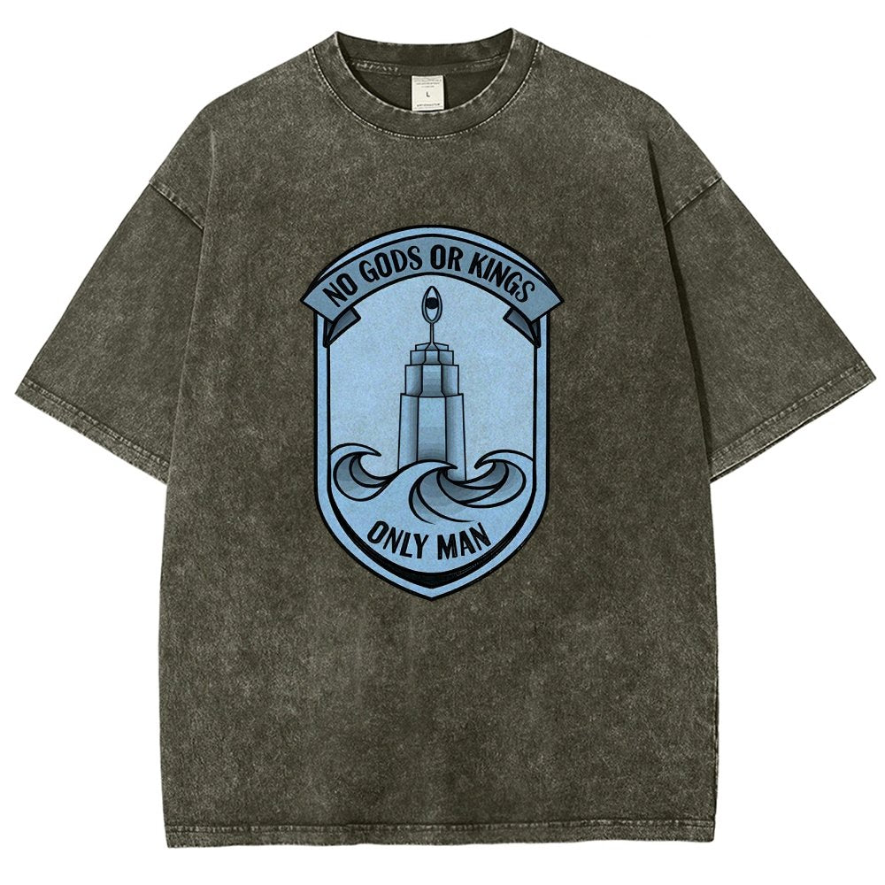 No Gods Or Kings Only Man Vintage Distressed T-shirt