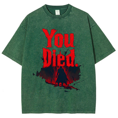 You Died ！Vintage Distressed T-shirt