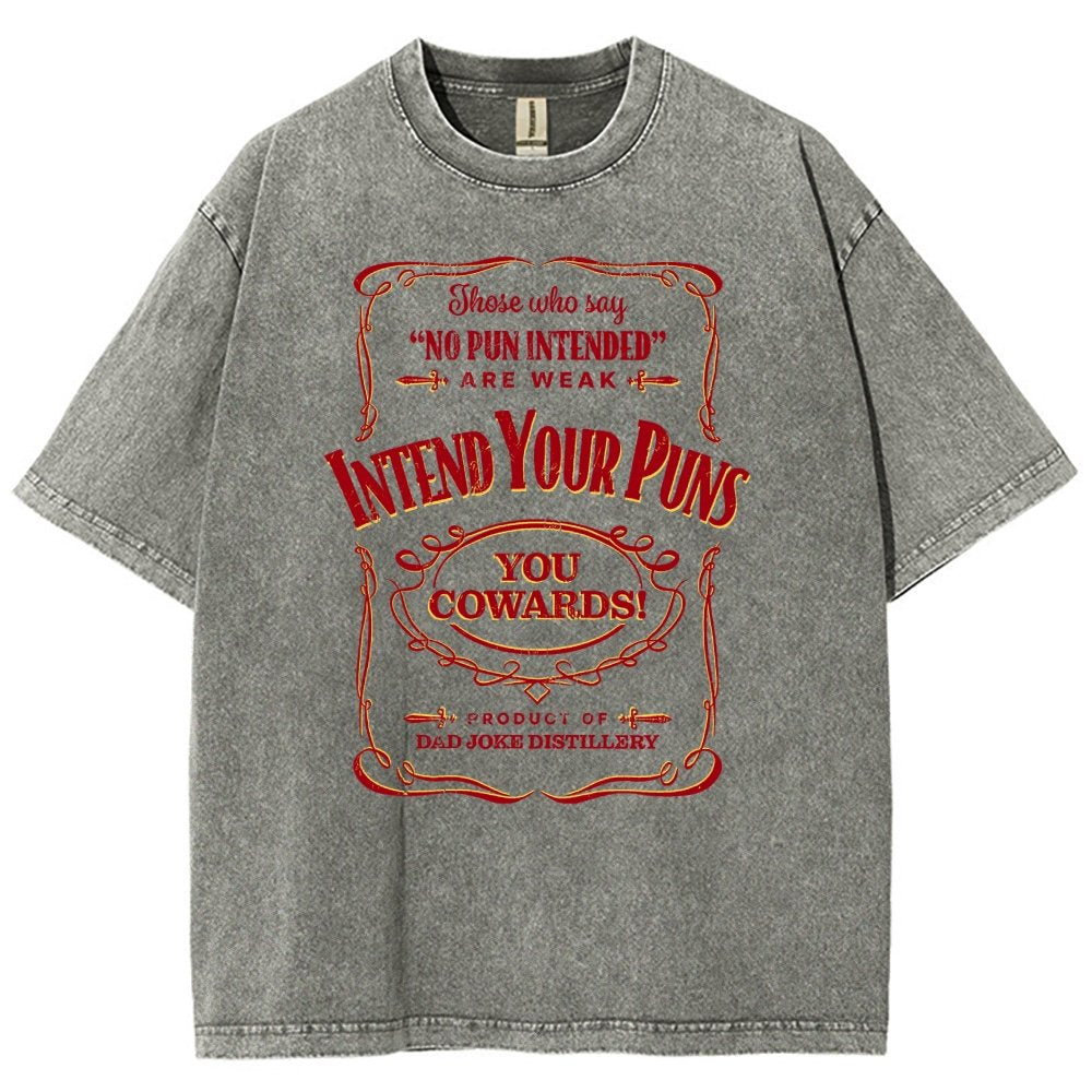 Intend Your Puns! Remix Vintage Distressed T-shirt