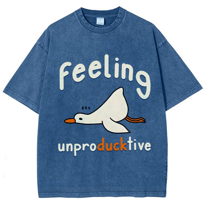 Feeling Unproducktive Vintage Distressed T-shirt