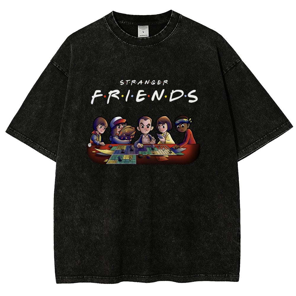 Mysterious Friends Vintage Distressed T-shirt