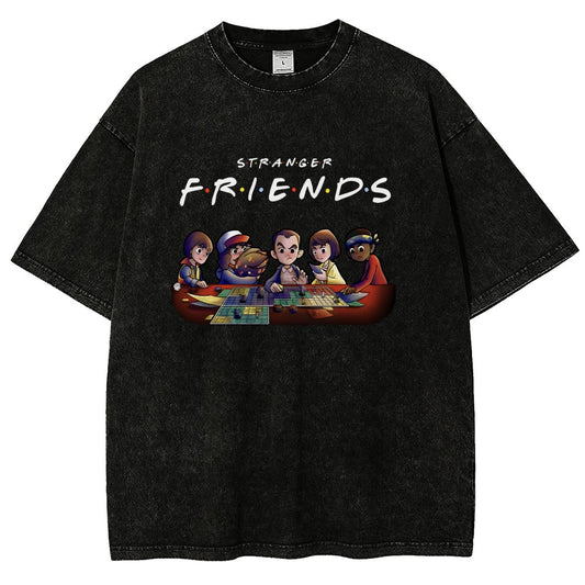 Mysterious Friends Vintage Distressed T-shirt