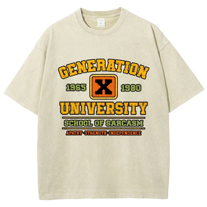 Generation X University Vintage Distressed T-shirt