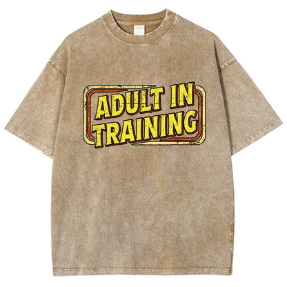 Adult In Training Vintage Distressed T-shirt