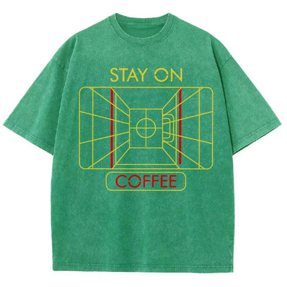Stay On Coffee Vintage Distressed T-shirt