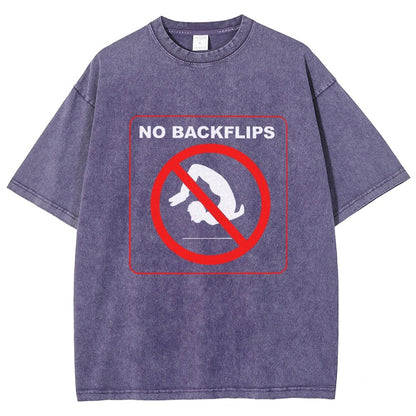 NO BACKFLIPS Vintage Distressed T-shirt