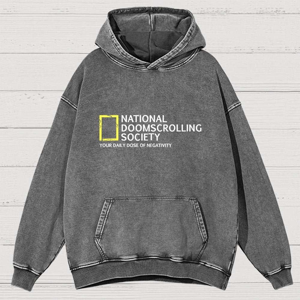 National Doomscrolling Society Vintage Distressed Hoodie