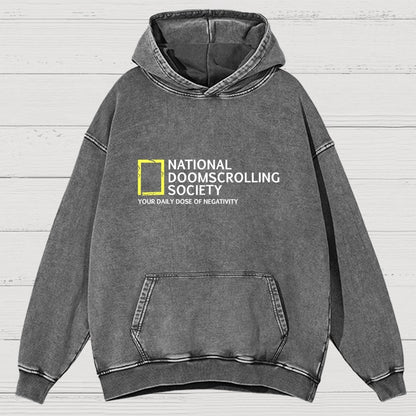 National Doomscrolling Society Vintage Distressed Hoodie