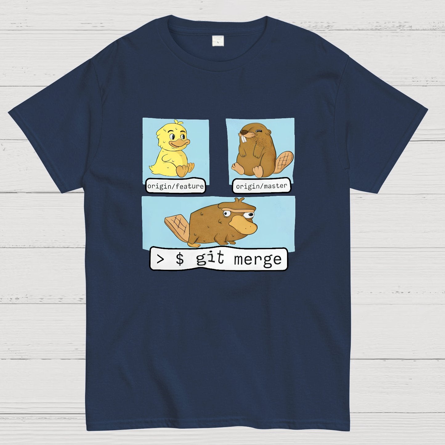 Git Merge Programmer Geeky T-Shirt