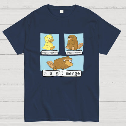 Git Merge Programmer Geeky T-Shirt