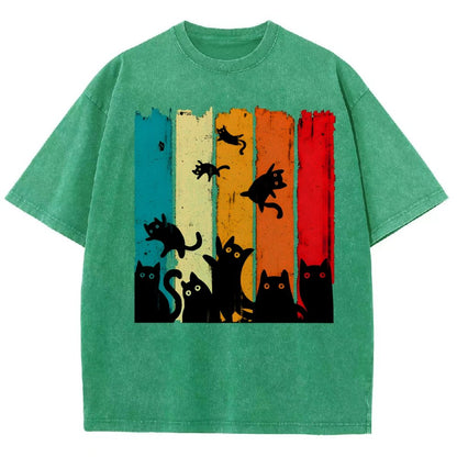 Retro Kitty Chaos Vintage Distressed T-shirt