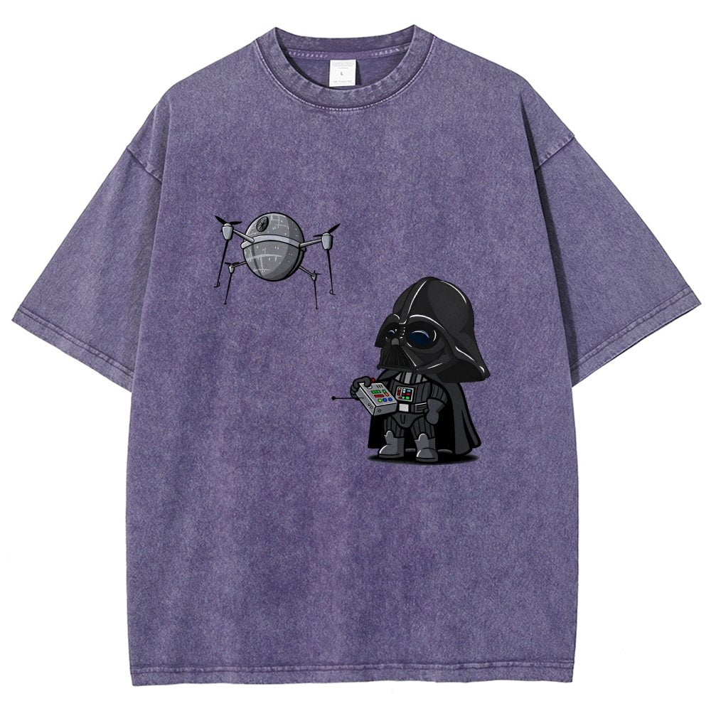 The adorable dark lord plays with a drone Vintage Distressed T-shirt