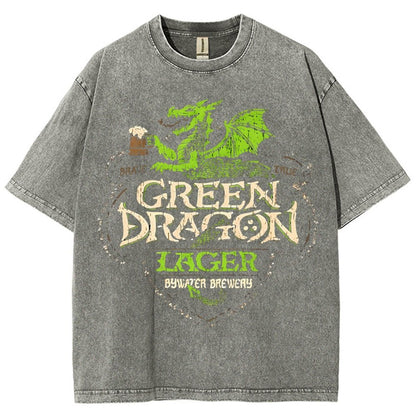 Green Dragon LageVintage Distressed T-shirt