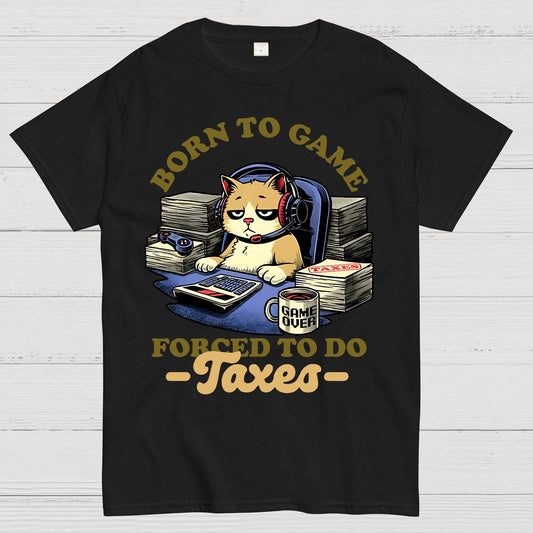 Cat Gamer Taxes Geek T-Shirt