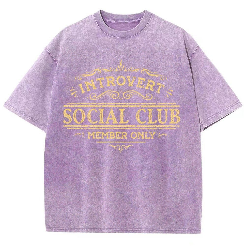 Introvert Social Club Vintage Distressed T-shirt