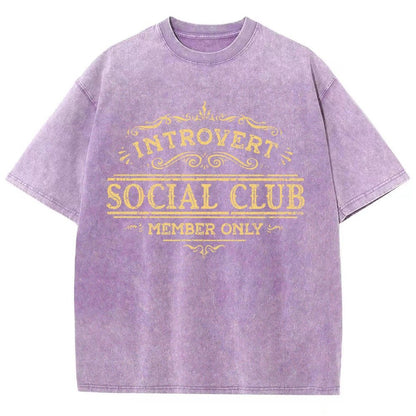 Introvert Social Club Vintage Distressed T-shirt