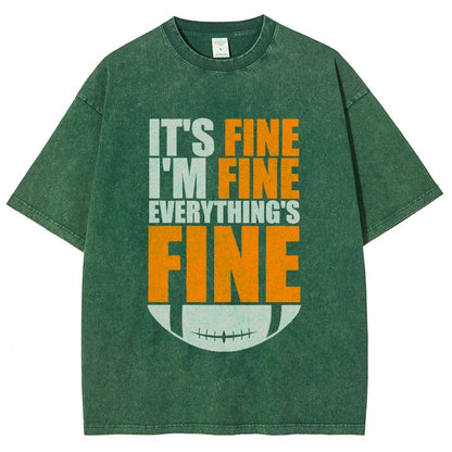 Browns It's Fine I'm Fine Everything's Fine Vintage Distressed T-shirt