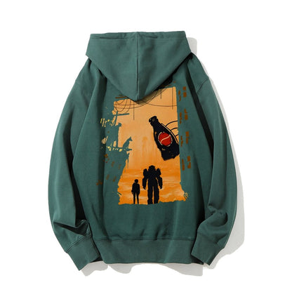 Welcome To This Land Printed Back Unisex Cotton Hoodie