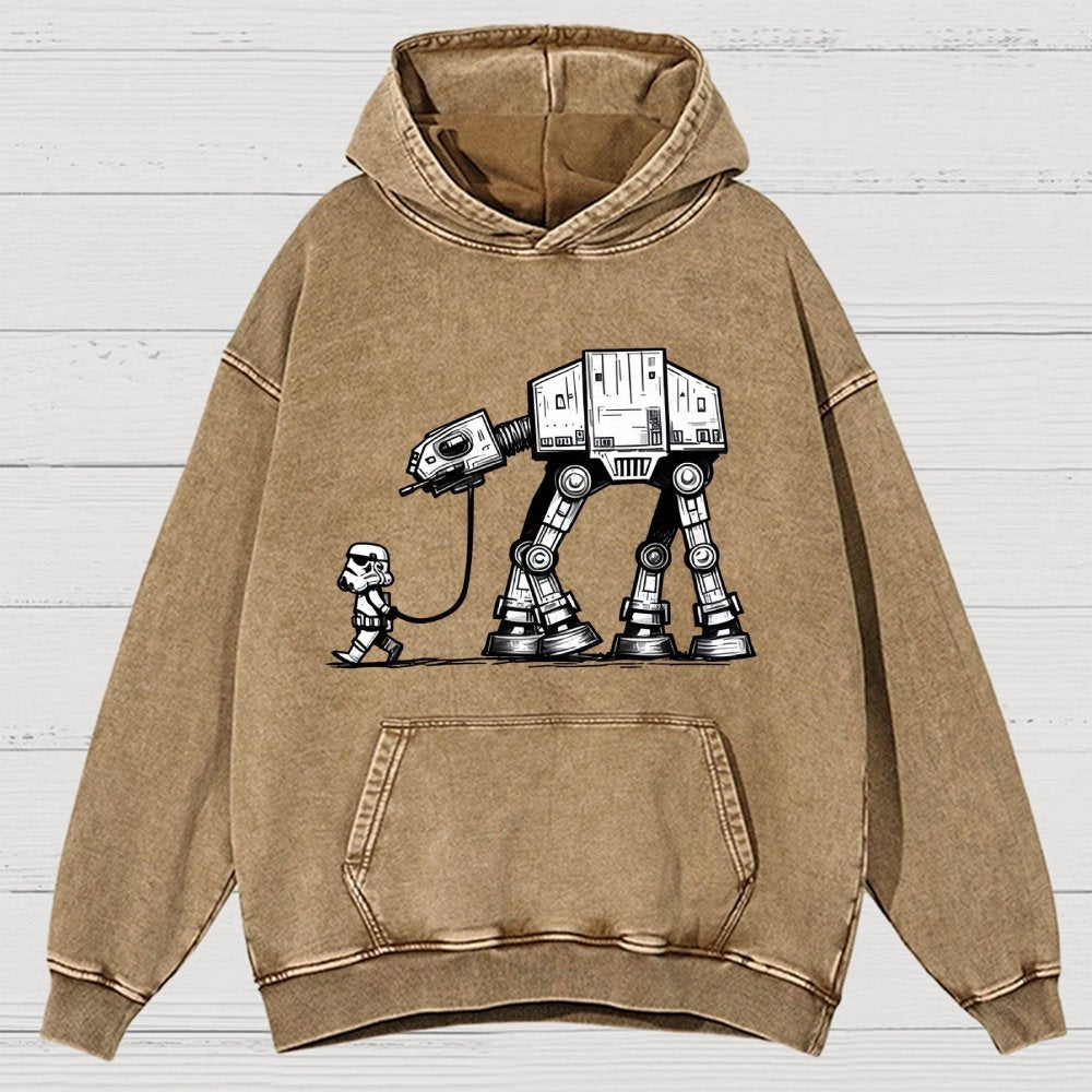 Cosmic Robot Dog - Planetary Skirmishes Vintage Distressed Hoodie