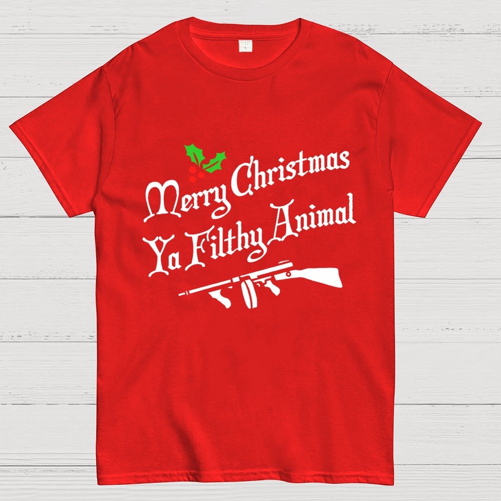 MERRY CHRISTMAS YA FILTHY ANIMAL Geek T-Shirt