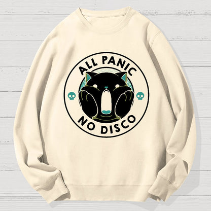 All Panic No Disco Funny Cat Geek Cotton Sweatshirt