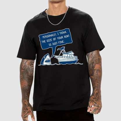 Polite Shark  Mysterious Island Unisex Geek T-Shirt