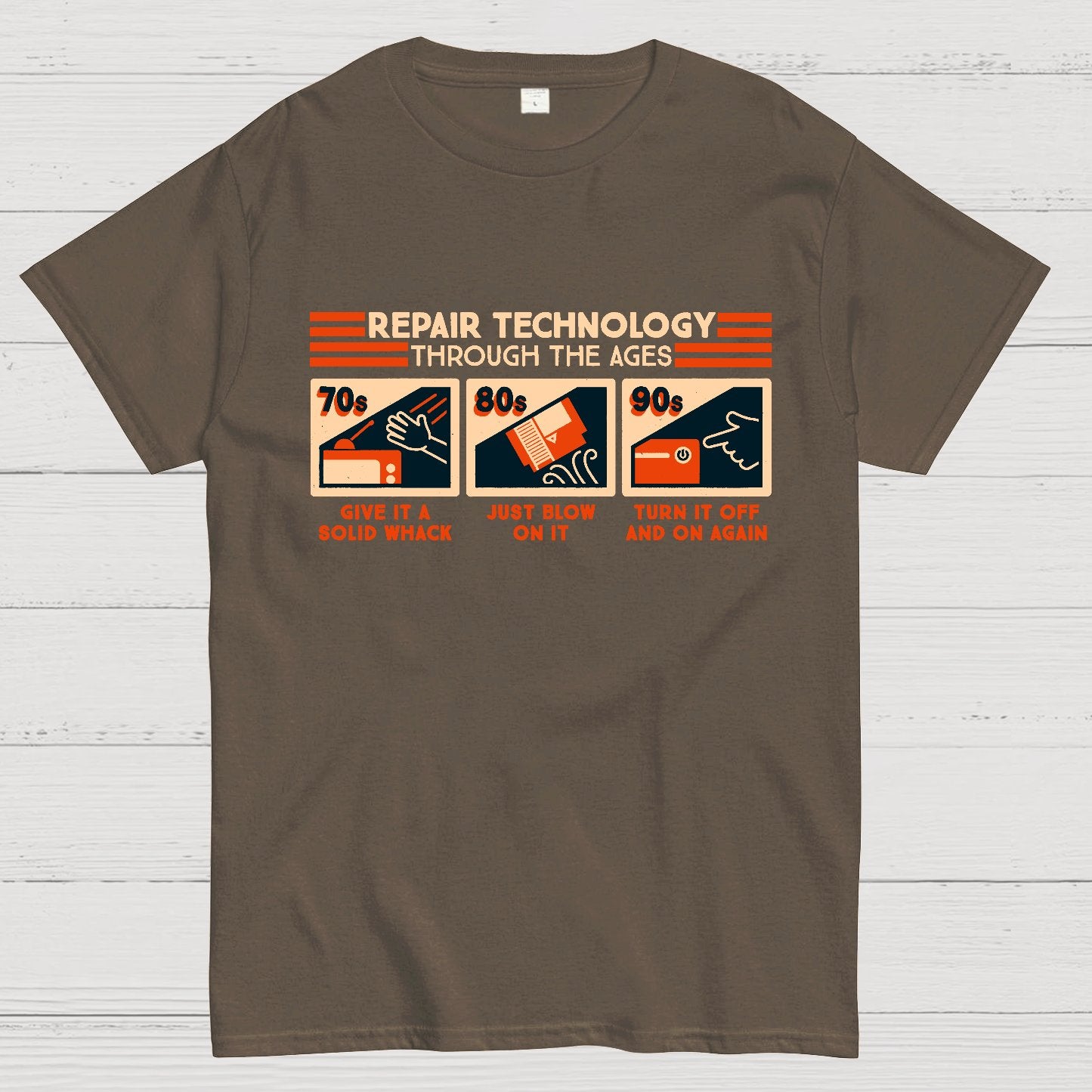 Repair Technology Through the Ages Geek T-Shirt